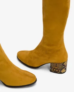 Online Cuplé Bota Mosquetera Strech Ultrasuede Strech Amarillo