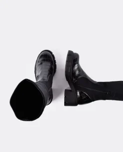 New Cuplé Bota Pala Y Talon Licra/Coco Negro