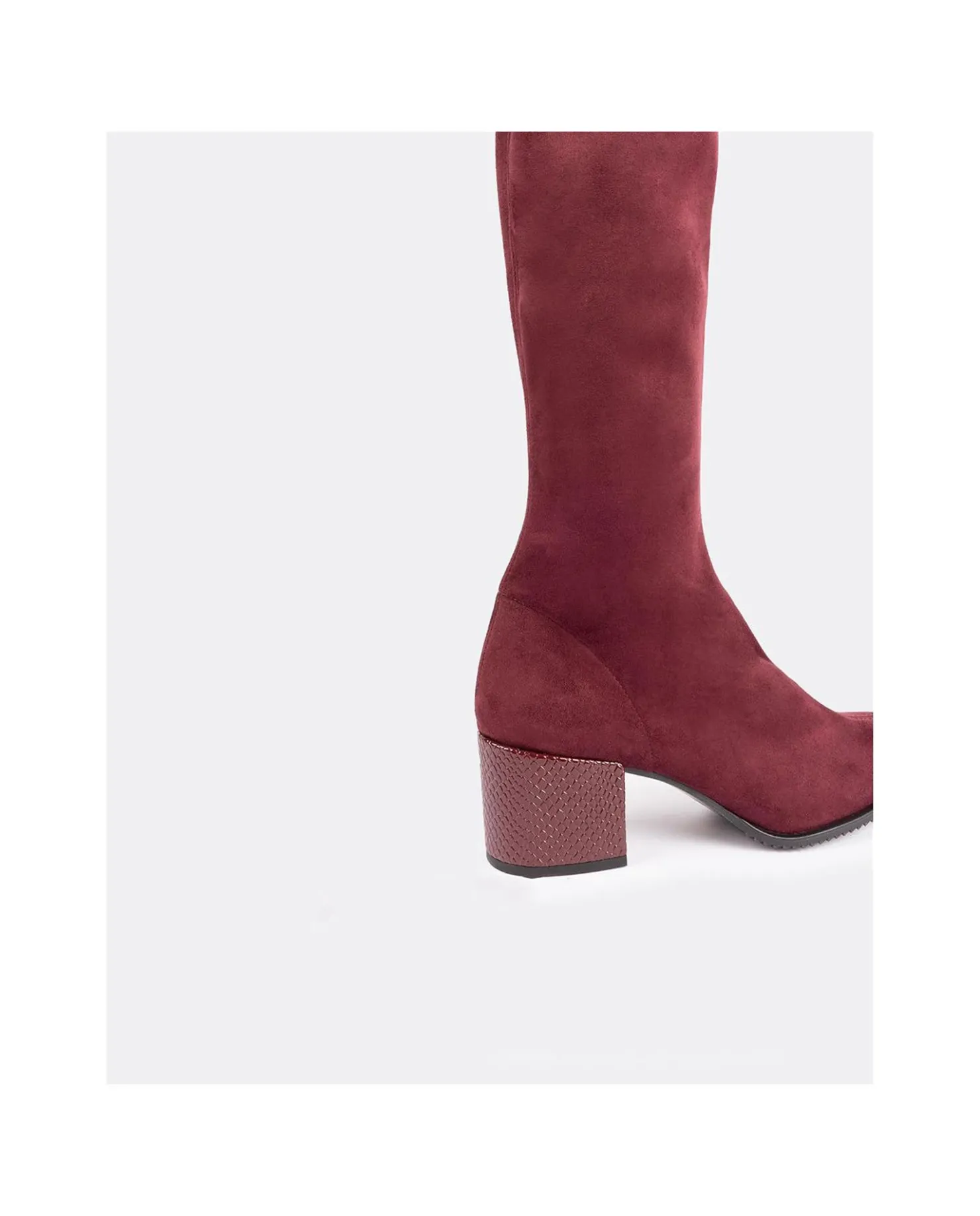 Clearance Cuplé Bota Strech Burdeos
