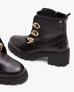 Best Cuplé Botin Cadenas Napa Negro