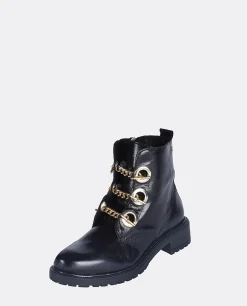 Best Cuplé Botin Cadenas Napa Negro
