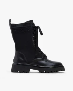 Online Cuplé Botin Cordones Napa Negro