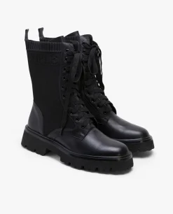 Online Cuplé Botin Cordones Napa Negro