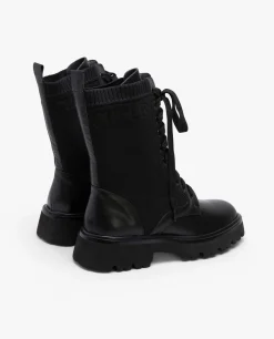 Online Cuplé Botin Cordones Napa Negro