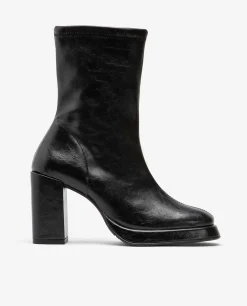 Discount Cuplé Botin Plataforma Tecnopiel Negro