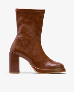 New Cuplé Botin Plataforma Tecnopiel Marron