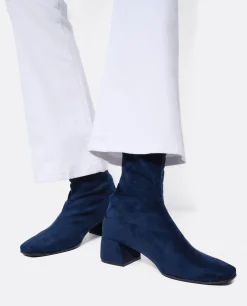 New Cuplé Botin Ultrasuede Strech Marino
