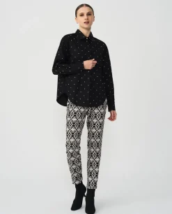 New Cuplé Camisa Brillantes Algodon Negro