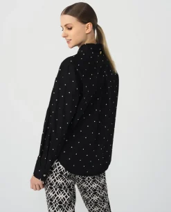 New Cuplé Camisa Brillantes Algodon Negro