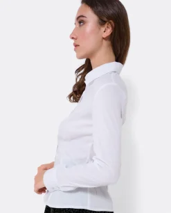 Discount Cuplé Camisa Entallada Popelin Blanco