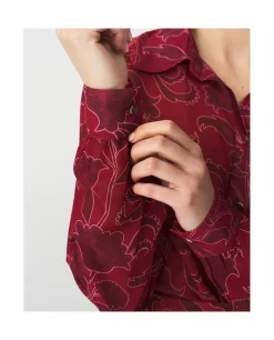 Best Cuplé Camisa Gasa Estampado Flor Cool