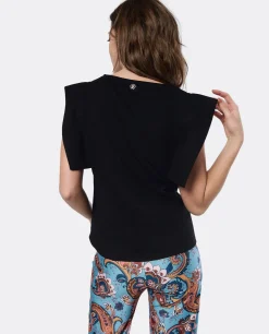 Clearance Cuplé Camiseta Geometrica Punto Negro