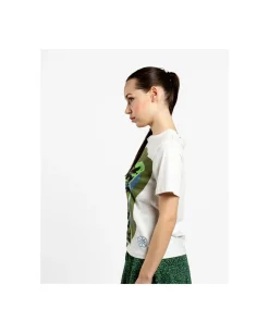 Cuplé Camiseta Leopardo Algodon Blanco