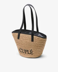 Discount Cuplé Capazo Rafia Beig