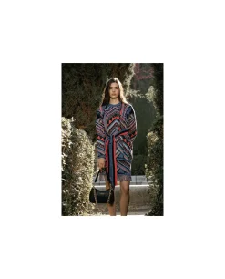 Discount Cuplé Cardigan Etnico Punto Tricot Multicolor
