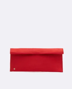 Clearance Cuplé Cartera Iman Ultrasuede Rojo