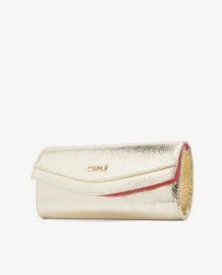 Hot Cuplé Cartera Mano Solapa Serpiente Oro
