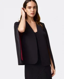 Cuplé Chaqueta Capa Crep Negro