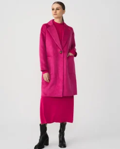 Outlet Cuplé Chaqueta Larga Pano Fucsia