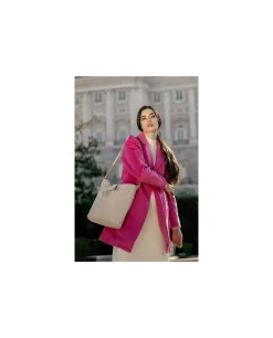 Outlet Cuplé Chaqueta Larga Pano Fucsia