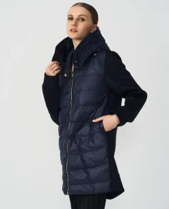 Clearance Cuplé Chaqueta Neopreno Larga Neopreno Marino