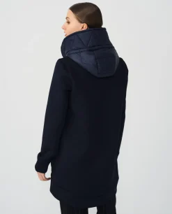 Clearance Cuplé Chaqueta Neopreno Larga Neopreno Marino