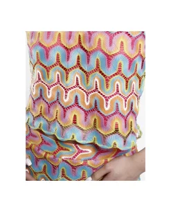Hot Cuplé Crop Top Crochet Multicolor