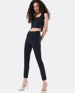 Best Cuplé Crop Top Volante Neopreno Negro