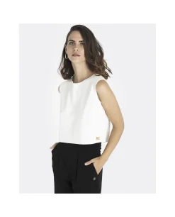 New Cuplé Cropt Top Neopreno Blanco
