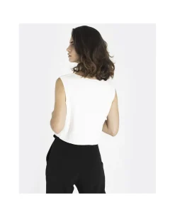 New Cuplé Cropt Top Neopreno Blanco