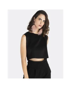 New Cuplé Cropt Top Neopreno Negro
