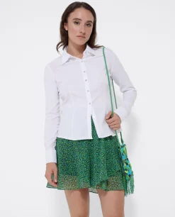 Hot Cuplé Falda Volantes Gasa Leopardo Verde