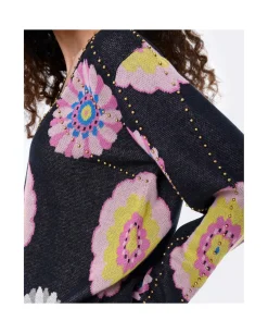 Sale Cuplé Jersey Pico Punto Estampado Flor Multi