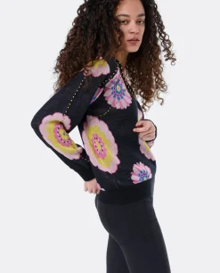 Sale Cuplé Jersey Pico Punto Estampado Flor Multi