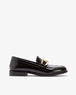 Best Cuplé Mocasin Plano Charol Piel Negro