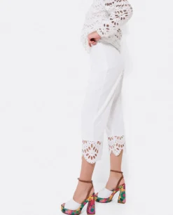 Hot Cuplé Pantalon Bajo Guipur Algodon Blanco