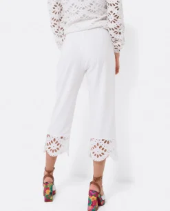 Hot Cuplé Pantalon Bajo Guipur Algodon Blanco