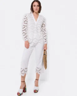 Hot Cuplé Pantalon Bajo Guipur Algodon Blanco