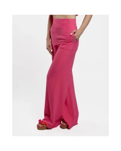 Discount Cuplé Pantalon Campana Crep Fucsia