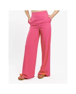Discount Cuplé Pantalon Campana Crep Fucsia