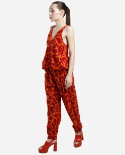 Sale Cuplé Pantalon Jogger Crep Estampado Jirafa