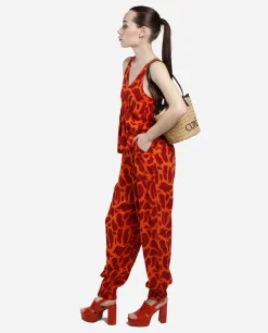 Sale Cuplé Pantalon Jogger Crep Estampado Jirafa