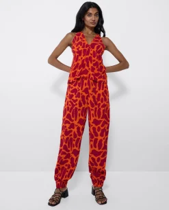 Sale Cuplé Pantalon Jogger Crep Estampado Jirafa