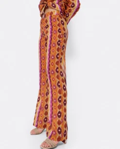 Cuplé Pantalon Recto Tejido Estampado Etnico