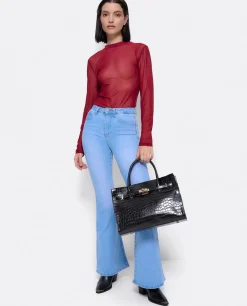 Cuplé Pantalon Vaquero Con Campana Vaquero Azul