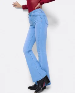 Cuplé Pantalon Vaquero Con Campana Vaquero Azul
