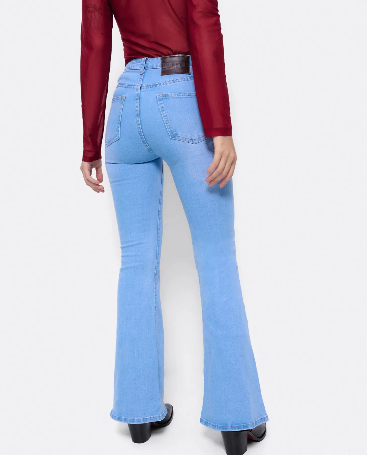 Cuplé Pantalon Vaquero Con Campana Vaquero Azul