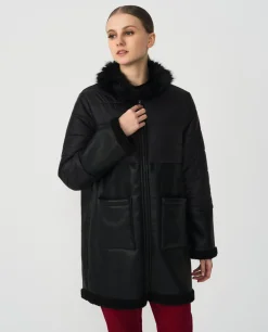 Outlet Cuplé Parka Polipiel Nylon Negro