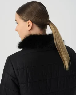Outlet Cuplé Parka Polipiel Nylon Negro