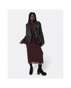 Best Cuplé Pelum Biker Chaqueta Piel Negro
